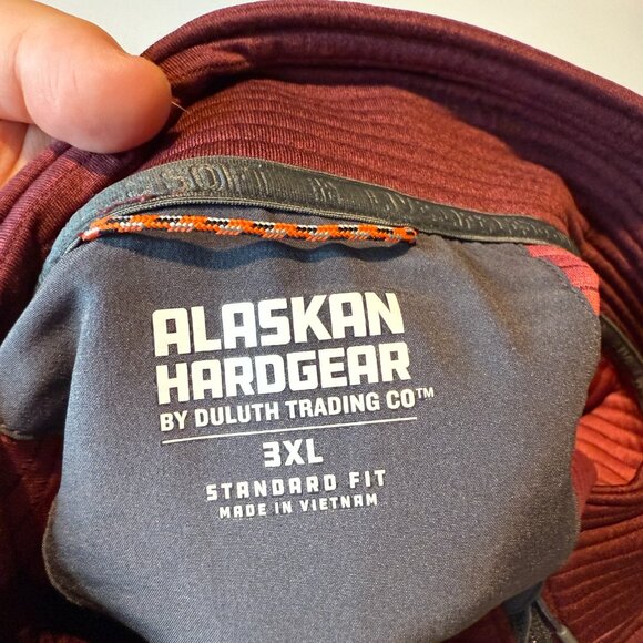 Duluth Alaskan Hardgear Men 3XL 1/4 Zip Pullover Red Blackburn Mock Standard - Picture 4 of 9
